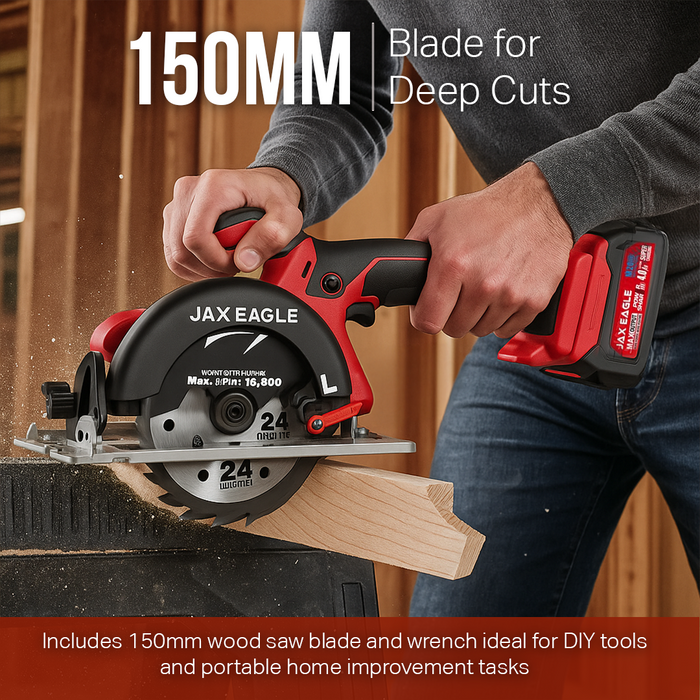 20V Cordless Circular Saw with Brushless Motor and Precision Laser Guide - CS05BL
