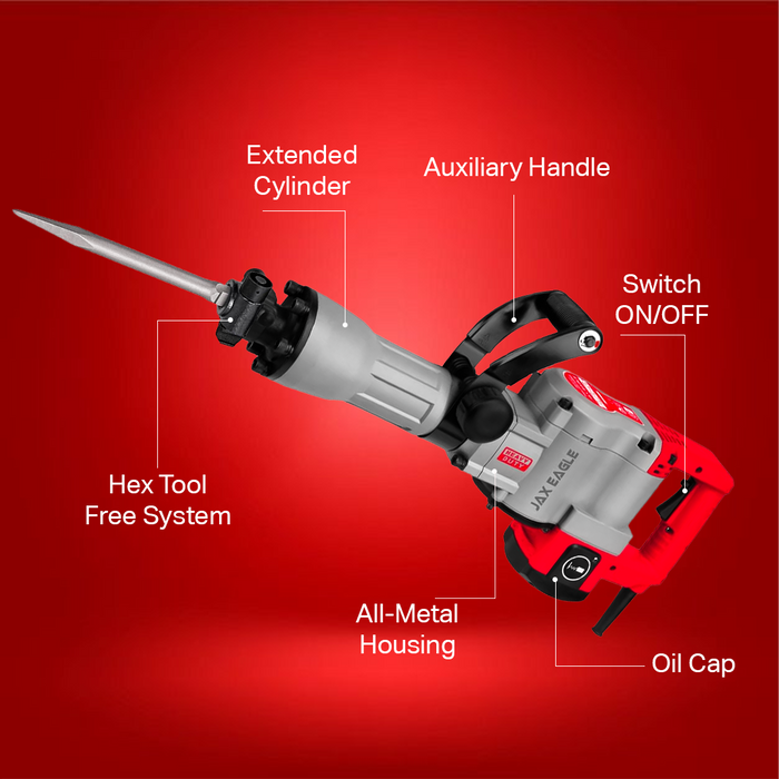 DH6501CP Jack Hammer Concrete Breaker | 1600W Heavy-Duty Demolition Hammer