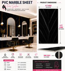 4 ×-8 FT 3D PVC Marble Wall Panel– Waterproof Interior Decorative Panel - BLD-1297