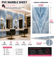 4 ×-8 FT 3D PVC Marble Wall Panel– Waterproof Interior Decorative Panel - BLD-135