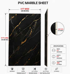 4 × 8 FT 3D PVC Marble Wall Panels - BLD-1666