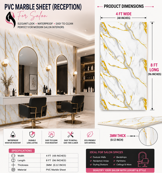 4 × 8 FT PVC Marble Sheet (Reception) LJ80001T