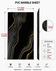 4 × 8 FT 3D PVC Marble Wall Panels - BLD-1083