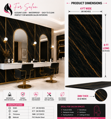 4 ×-8 FT 3D PVC Marble Wall Panel– Waterproof Interior Decorative Panel - BLD-679