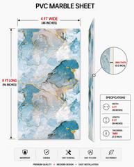 4 × 8 FT Waterproof Wood Grain UV Marble Sheet Wall Panel for Home Decoration - LJ24815T