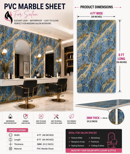 4 × 8 FT Waterproof Wood Grain UV Marble Sheet Wall Panel for Home Decoration - LJ24827T