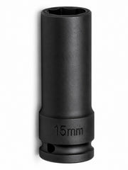 15mm 1/2" Drive Deep Impact Socket – 6-Point CR-MO Steel