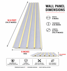 6 × 114.17 inches PS-PVC Wall Panel – PS15204