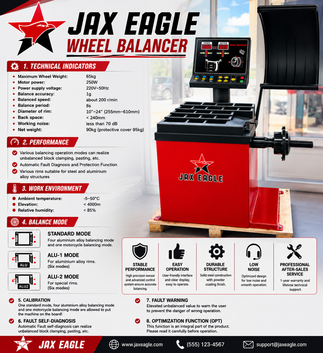 JAX EAGLE Computerized Wheel Balancer