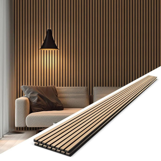 2/10FT Wooden Acoustic Panels - Brown Panel