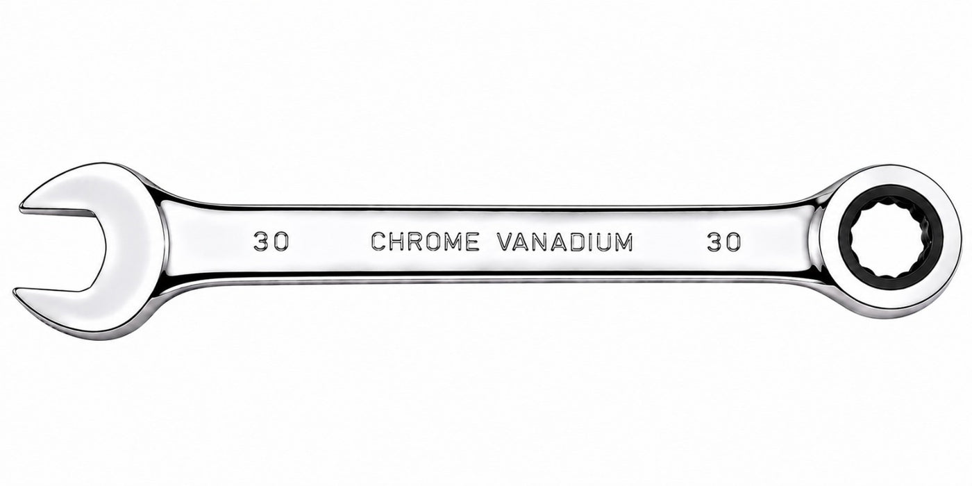 30mm Ratcheting Chrome Vanadium CRV Metric Combination Wrench Hand Tool