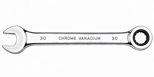 30mm Ratcheting Chrome Vanadium CRV Metric Combination Wrench Hand Tool