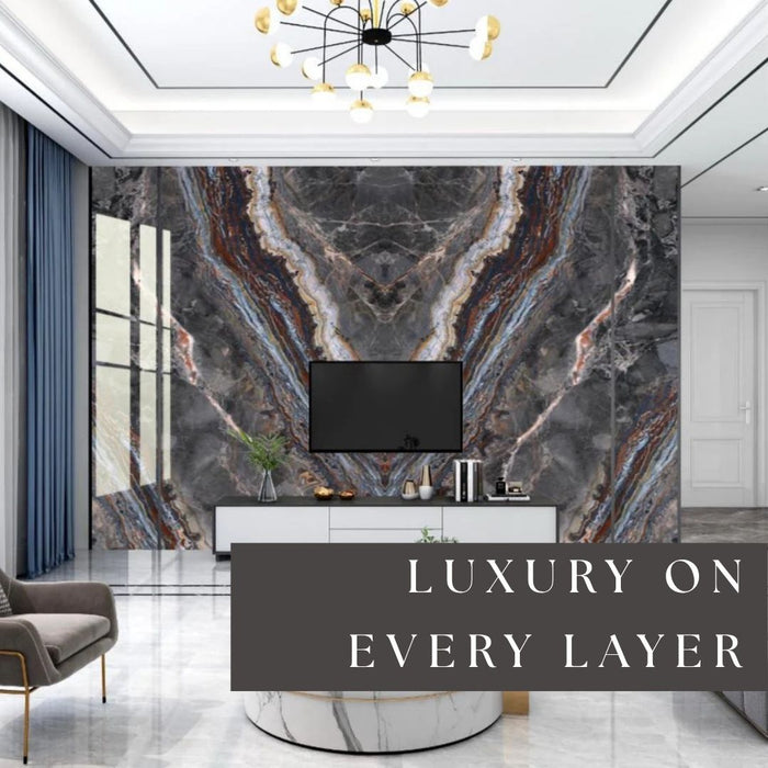 4/8FT 3D PVC Marble Wall Panels - BLD-651