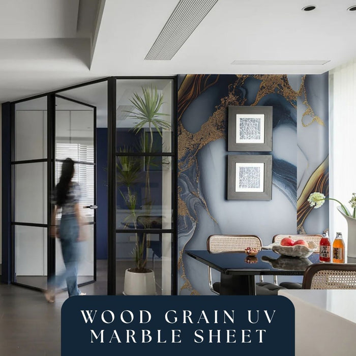 2/10FT Waterproof Wood Grain UV Marble Sheet Wall Panel for Home Decoration - DY2442
