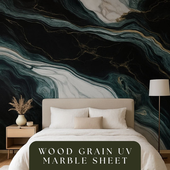 2/10FT Waterproof Wood Grain UV Marble Sheet Wall Panel for Home Decoration - DY2439