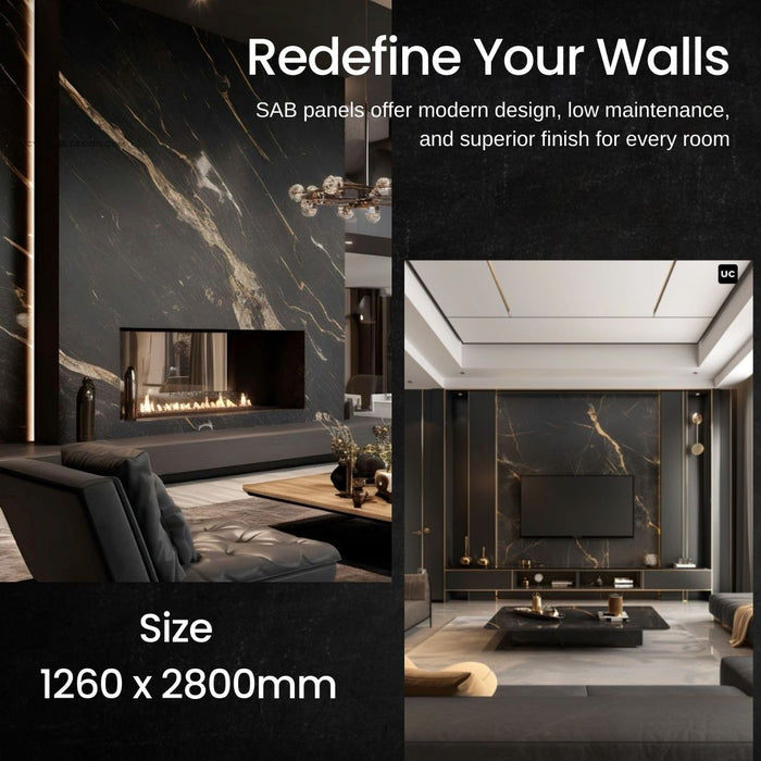 2/10FT Waterproof Wood Grain UV Marble Sheet Wall Panel for Home Decoration - DY2427