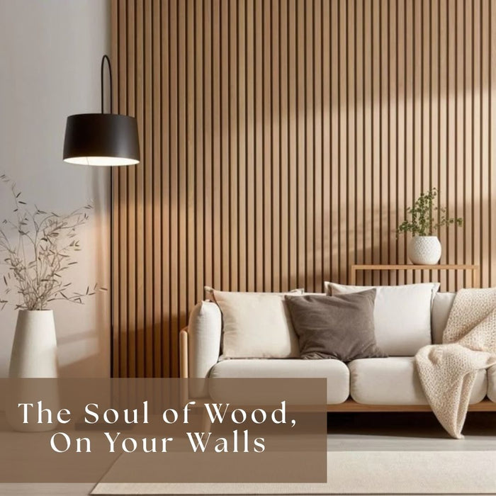 2/10FT Wooden Acoustic Panels - Brown Panel