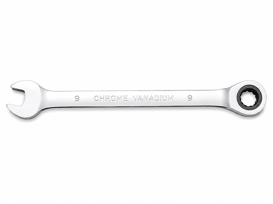 9mm Ratcheting Chrome Vanadium Combination Wrench CRV Metric Hand Tool