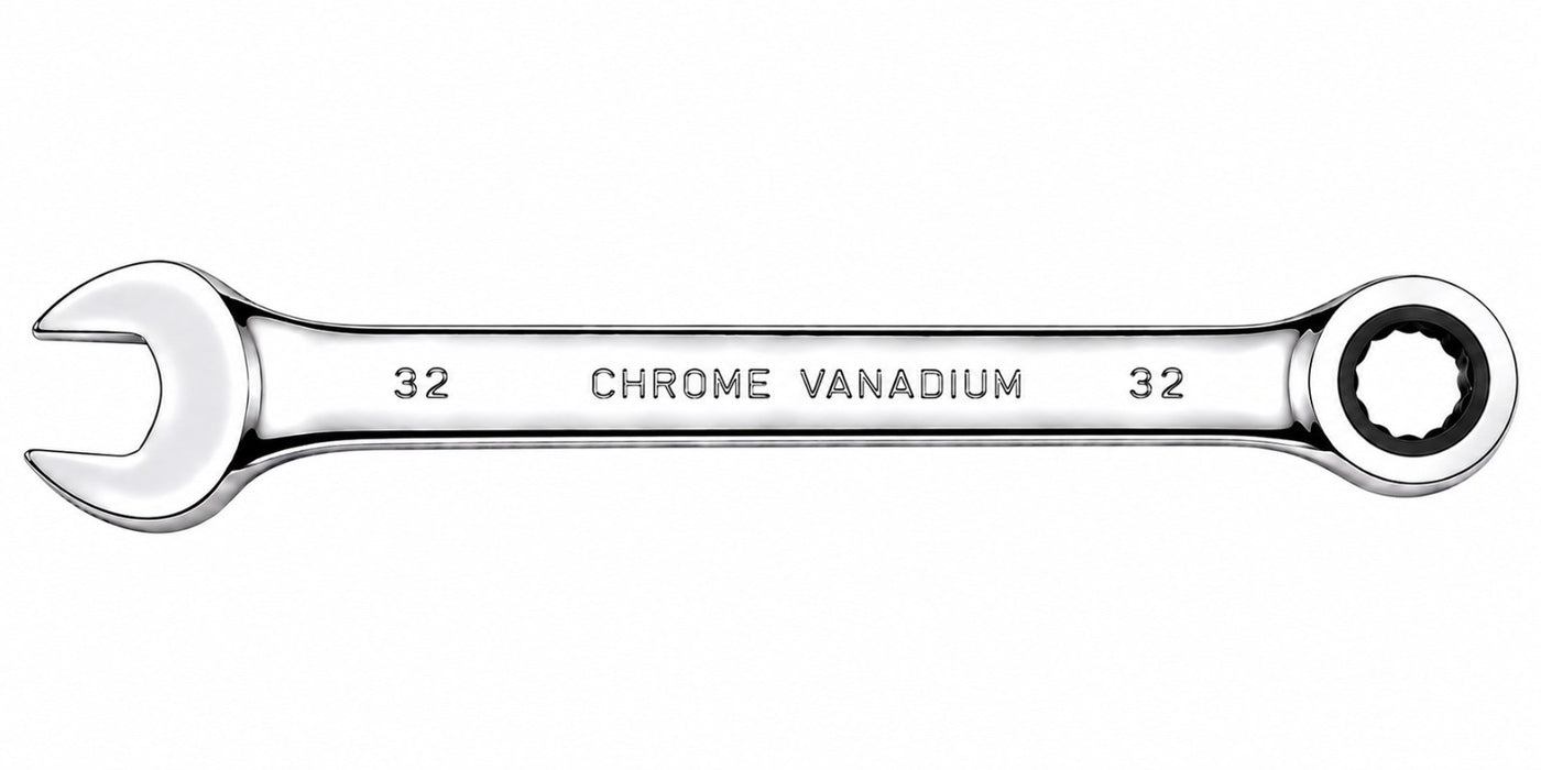 32mm Ratcheting Chrome Vanadium Metric Combination Wrench Hand Tool