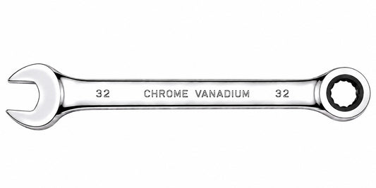 32mm Ratcheting Chrome Vanadium Metric Combination Wrench Hand Tool