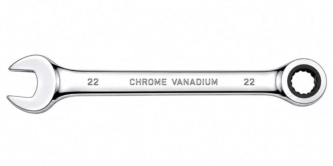 25mm Ratcheting Chrome Vanadium Combination Wrench CRV Metric Hand Tool