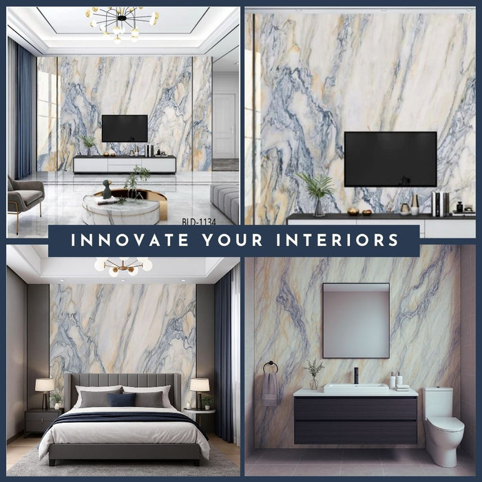 4/8FT 3D PVC Marble Wall Panels - BLD-1134