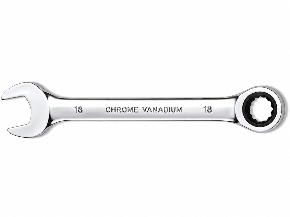 18mm Ratcheting Combination Wrench Chrome Vanadium CRV Metric Hand Tool