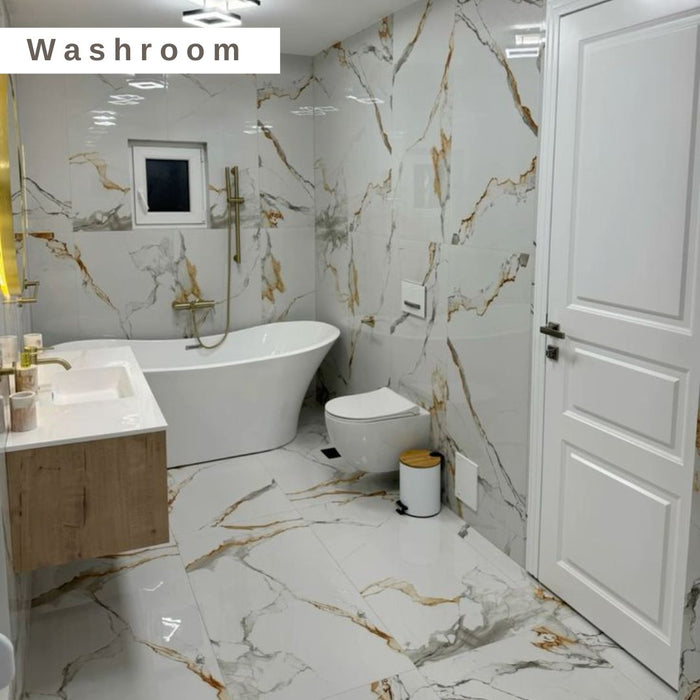 2/10FT Waterproof Wood Grain UV Marble Sheet Wall Panel for Home Decoration - DY2435