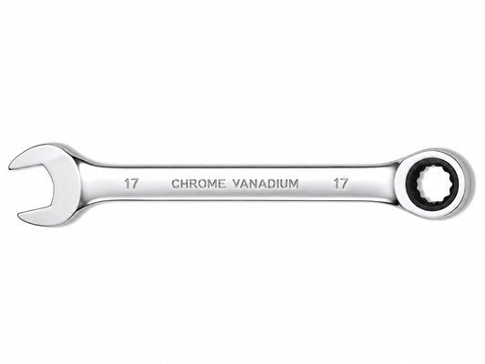 17mm Ratcheting Chrome Vanadium Combination Wrench CRV Metric Hand Tool