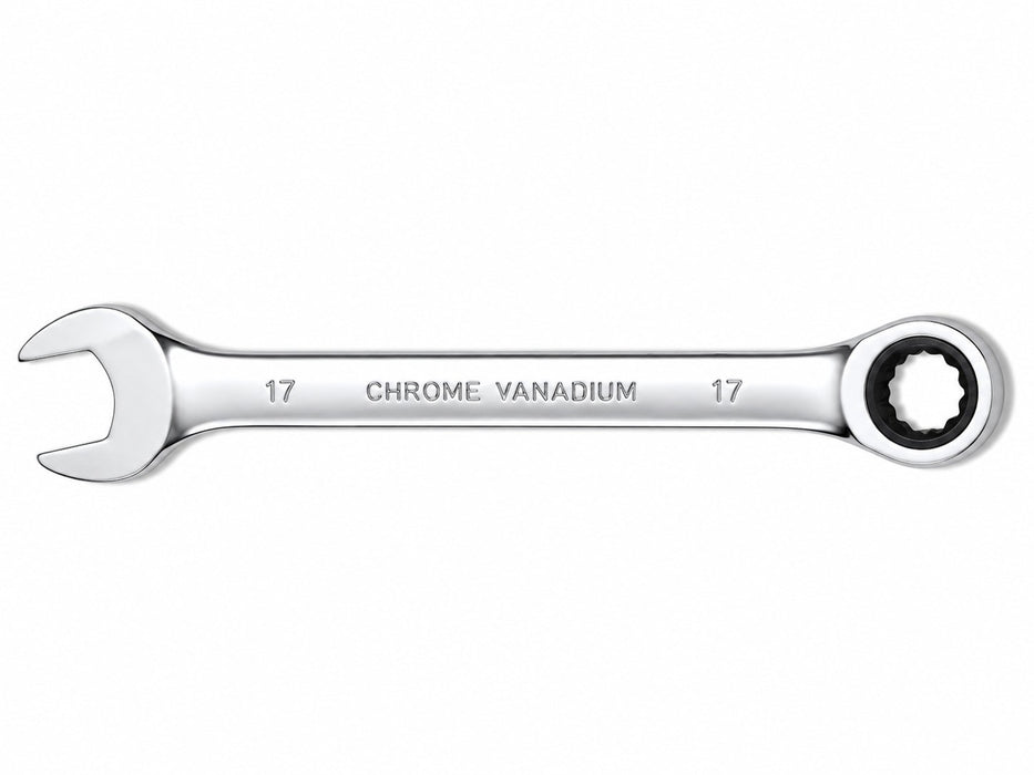 17mm Ratcheting Chrome Vanadium Combination Wrench CRV Metric Hand Tool