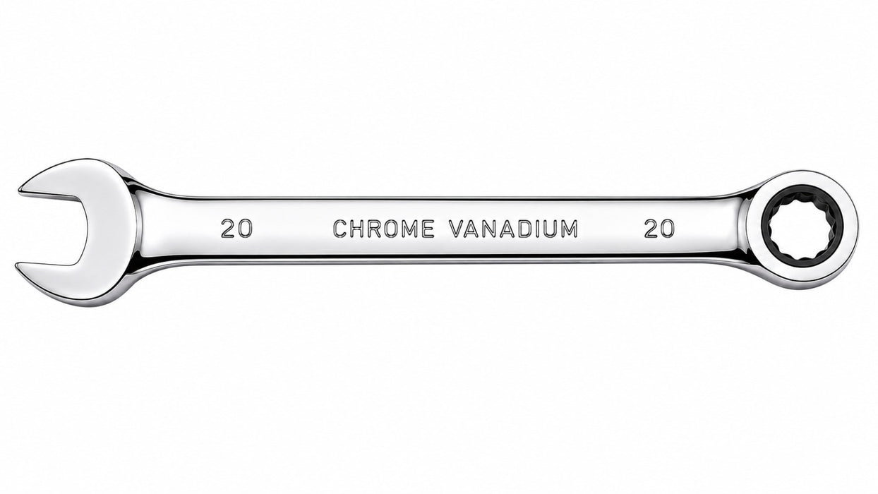 20mm Ratcheting Chrome Vanadium Combination Wrench CRV Metric Hand Tool