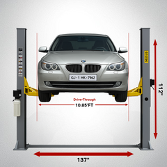 JAXEAGLE 2 Post Automotive Car Lift, 8500 lbs Capacity, 110V 60HZ Powerful Motor with Single Point Lock Release