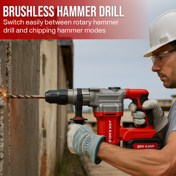 RH2702BL 20V Cordless Drill, Brushless SDS Hammer Drill with 3.8J Impact Energy
