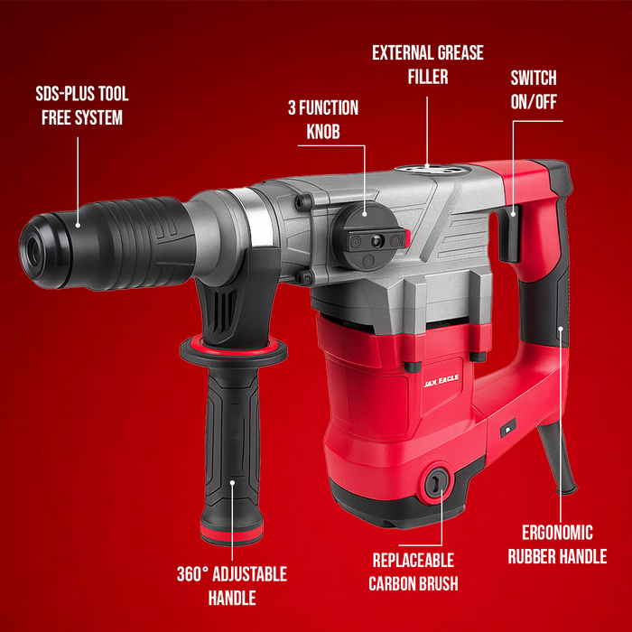 RH4002 Heavy-Duty Rotary Hammer Drill – 1600 W SDS Plus Electric Drill