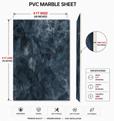 4 × 8 FT 3D PVC Marble Wall Panels - BLD-1133