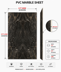4 × 8 FT 3D PVC Marble Wall Panels - BLD-1257