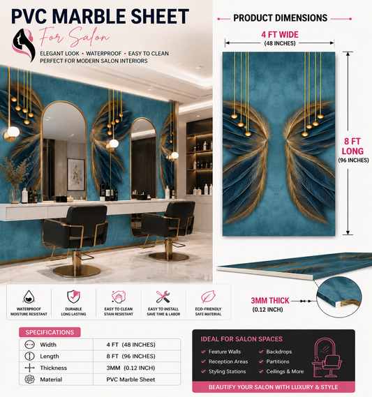 4 × 8 FT 3D PVC Marble Wall Panels - BLD-157