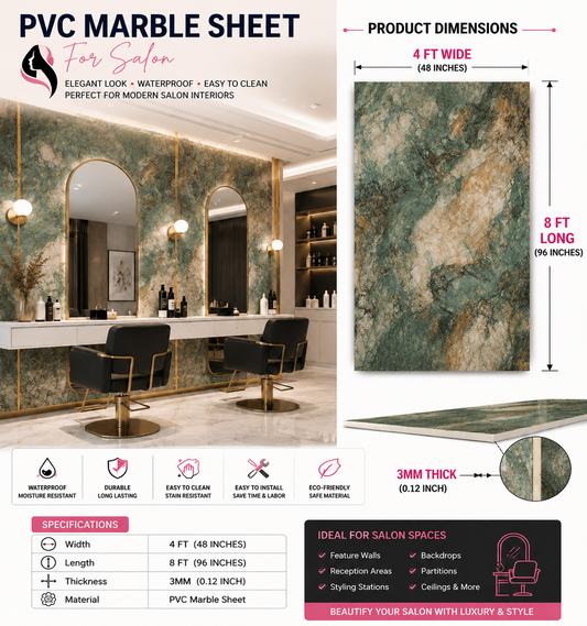 4 × 8 FT 3D PVC Marble Wall Panels - BLD-602