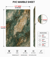 4 × 8 FT 3D PVC Marble Wall Panels - BLD-602