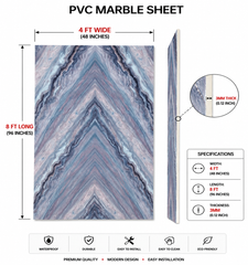 4 × 8 FT 3D PVC Marble Wall Panels - BLD-946