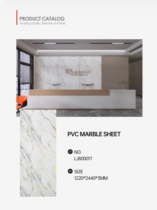 PVC Marble Sheet (Blue Living Room)