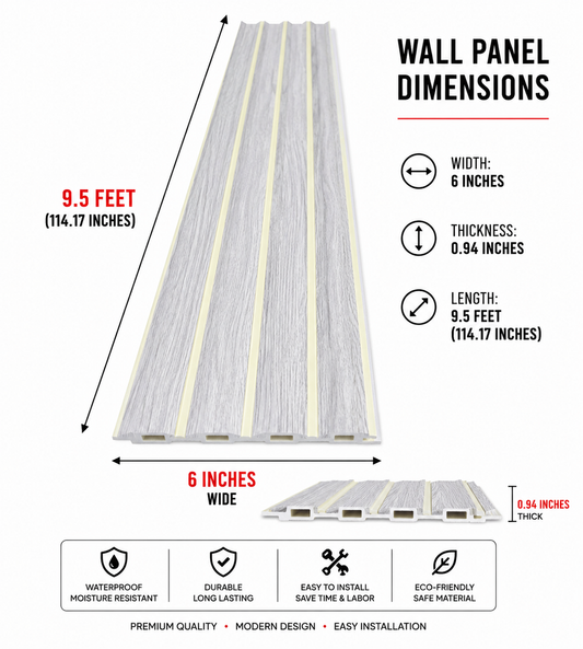 6 × 114.17 inches PS-PVC Wall Panel – PS15203