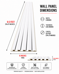 6 × 114.17 inches PS-PVC Wall Panel – PS15201