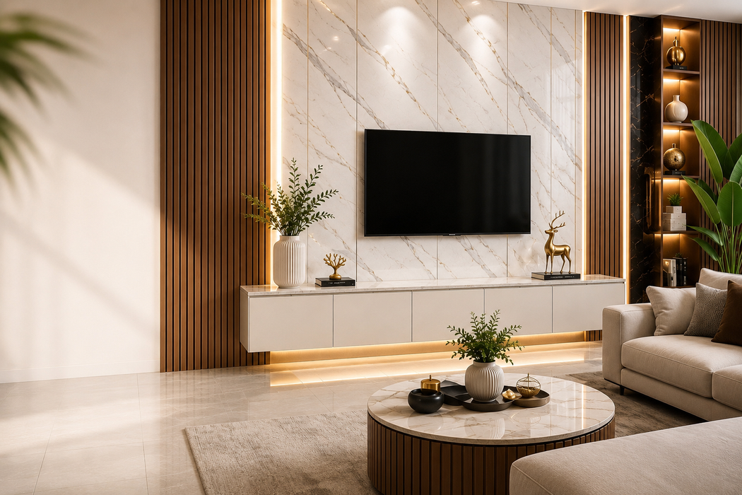 PVC Wall Panel - Modern Living Room