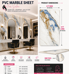 4 × 8 FT Waterproof Wood Grain UV Marble Sheet Wall Panel for Home Decoration - DY2434