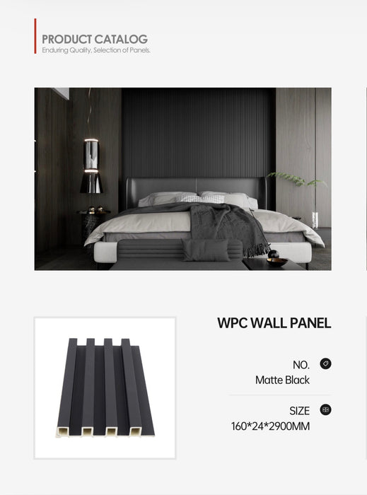 WPC Wall Panel – Matte Black