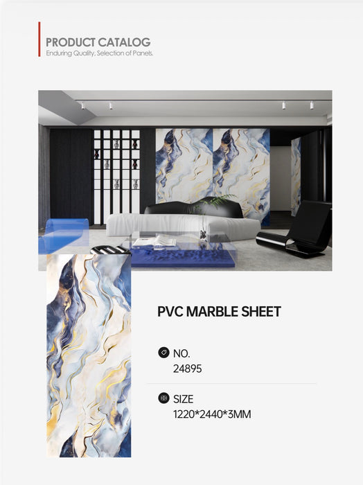PVC Marble Sheet (Black-office/lounge)