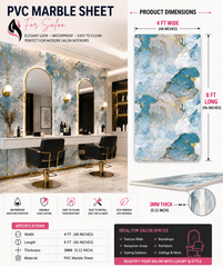 4 × 8 FT Waterproof Wood Grain UV Marble Sheet Wall Panel for Home Decoration - LJ24815T
