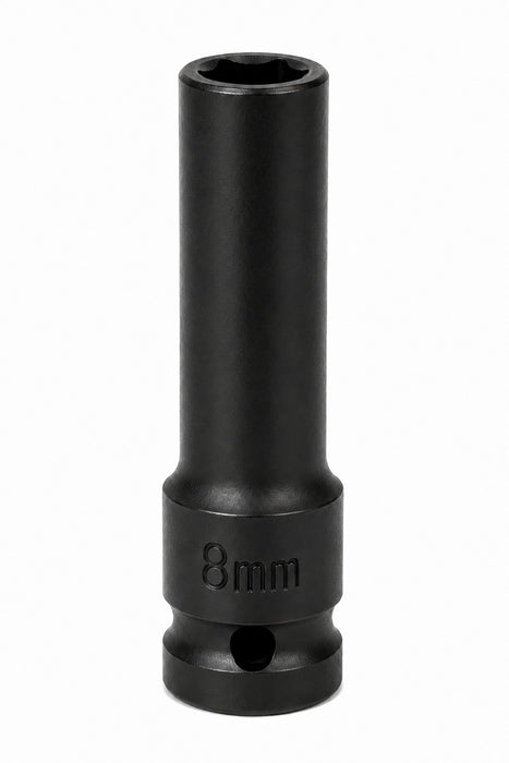 8mm Deep Impact Socket Half Inch Drive CRMO Steel 6 Point