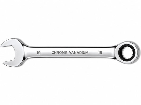 19mm Metric CRV Hand Tool Ratcheting Chrome Vanadium Combination Wrench